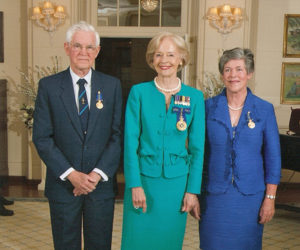A photo of Harry and Kathleen Berg with GG Quentin Bryce.